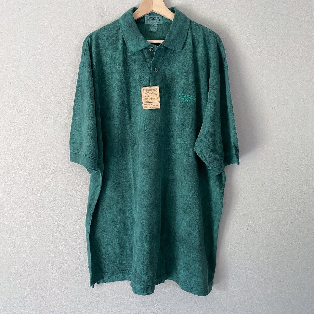 Vintage Fairway Blues Polo Shirt Dark Pine Wash Men's XL USA